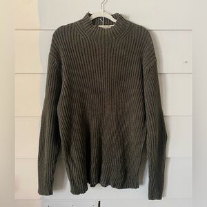 Vtg St John’s Bay Green Marled Thick Knit Mock Chunky Classic Boho Sweater 2XLT